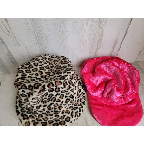 Plush cheetah hat costume Halloween set bop pop pink accessory - Picture 4 of 9